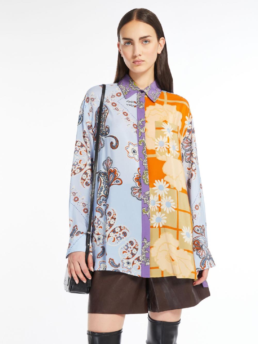Weekend Camicia in crêpe de Chine stampata Economico