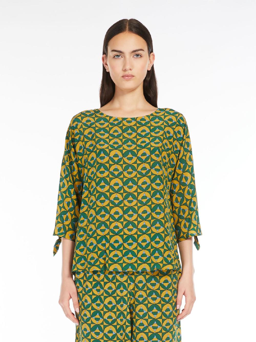 Weekend Blusa in crêpe de Chine stampato Vendita Economica