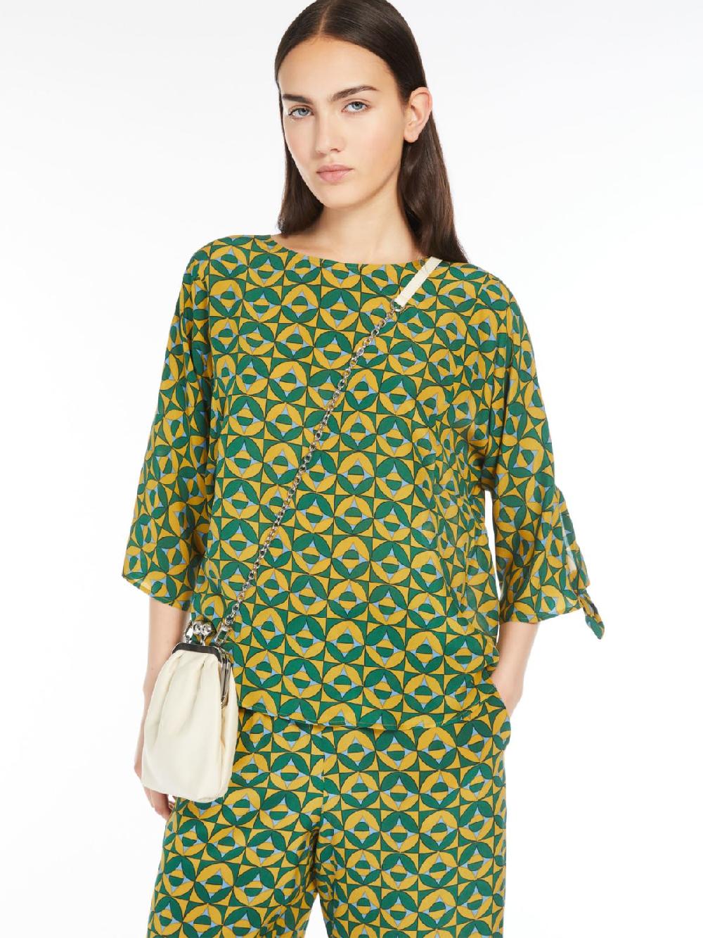 Weekend Blusa in crêpe de Chine stampato Vendita Economica