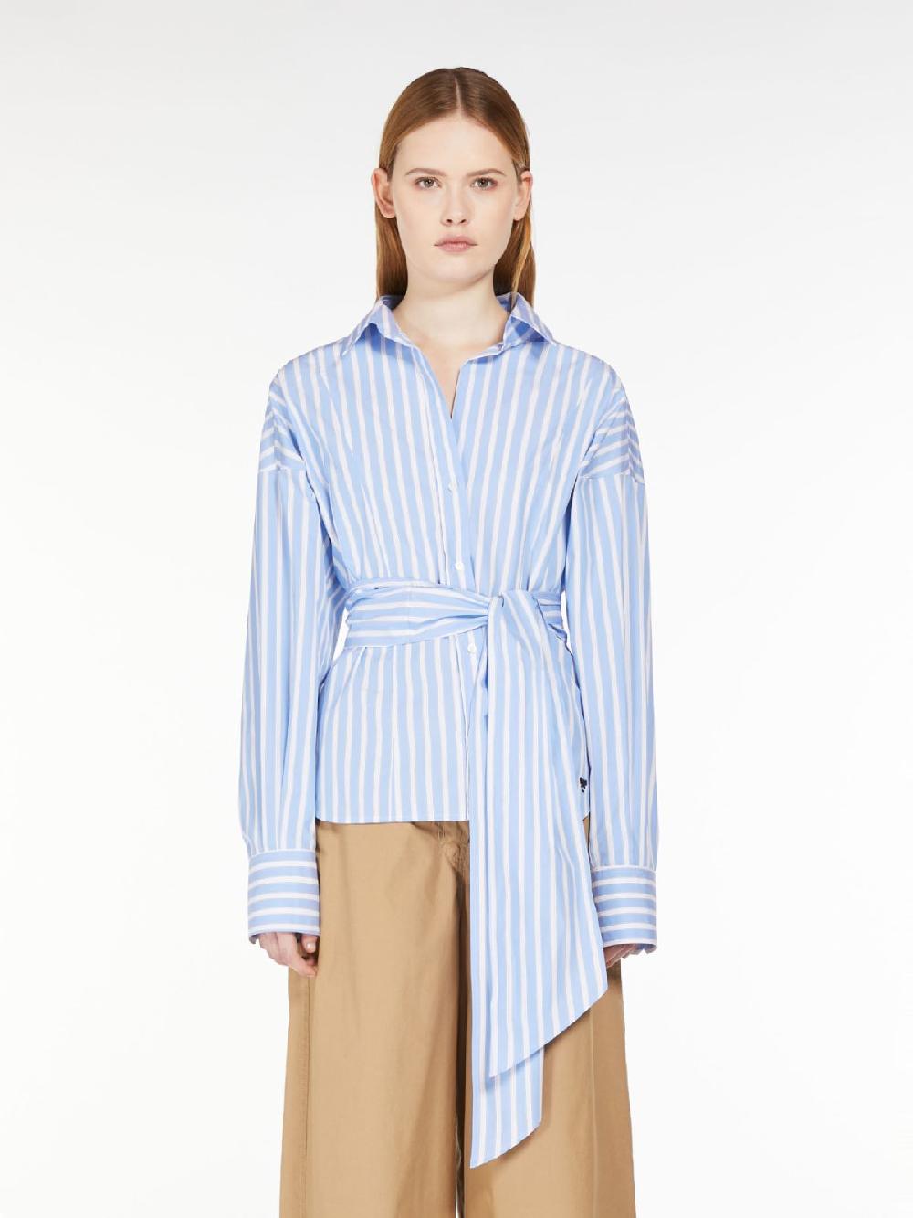 Weekend Camicia incrociata in popeline di cotone In Saldo