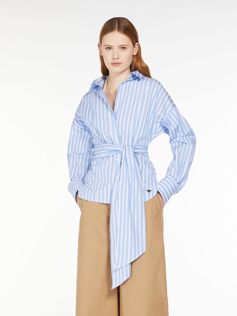 Weekend Camicia incrociata in popeline di cotone In Saldo