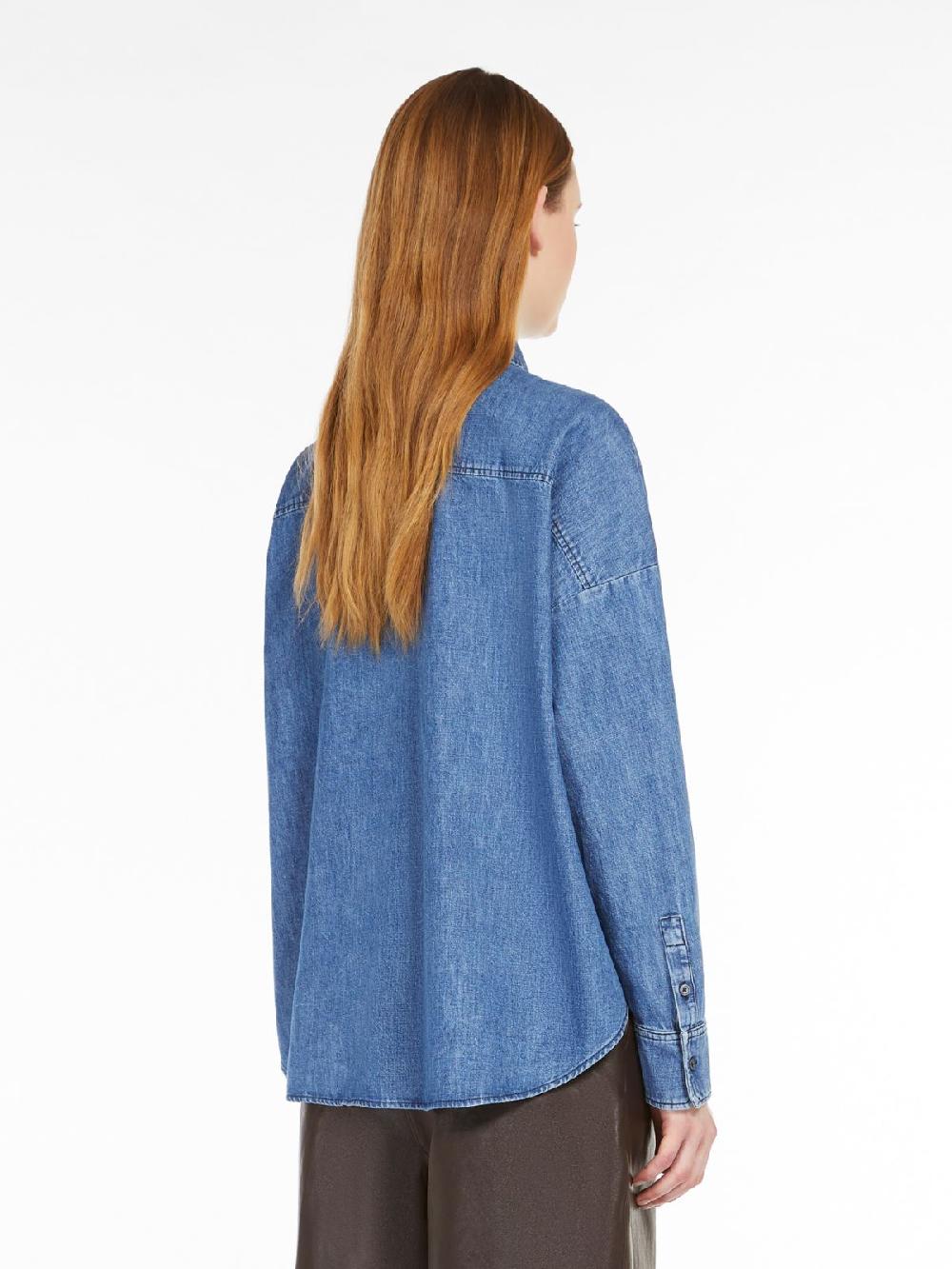 Weekend Camicia crop in denim di cotone Promozione
