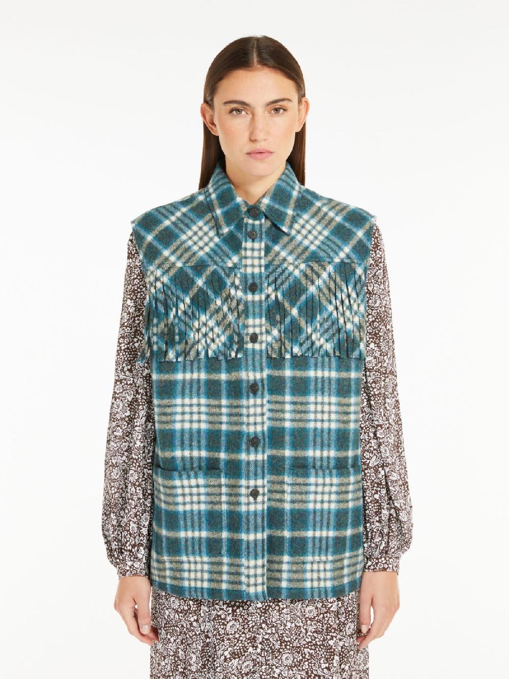 Weekend Gilet in flanella di lana Saldi Di Fabbrica