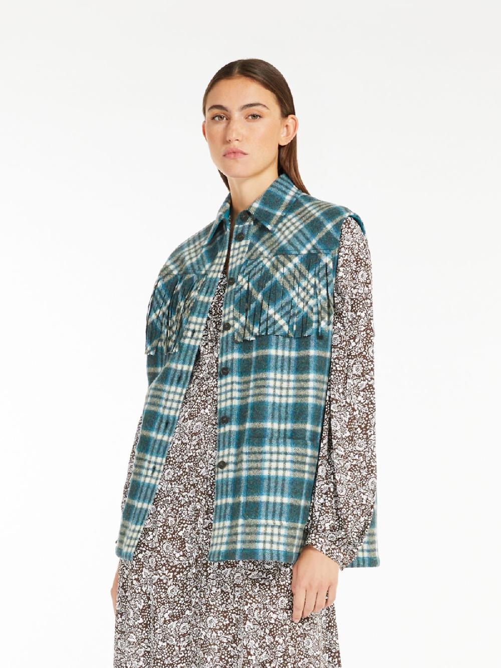 Weekend Gilet in flanella di lana Saldi Di Fabbrica