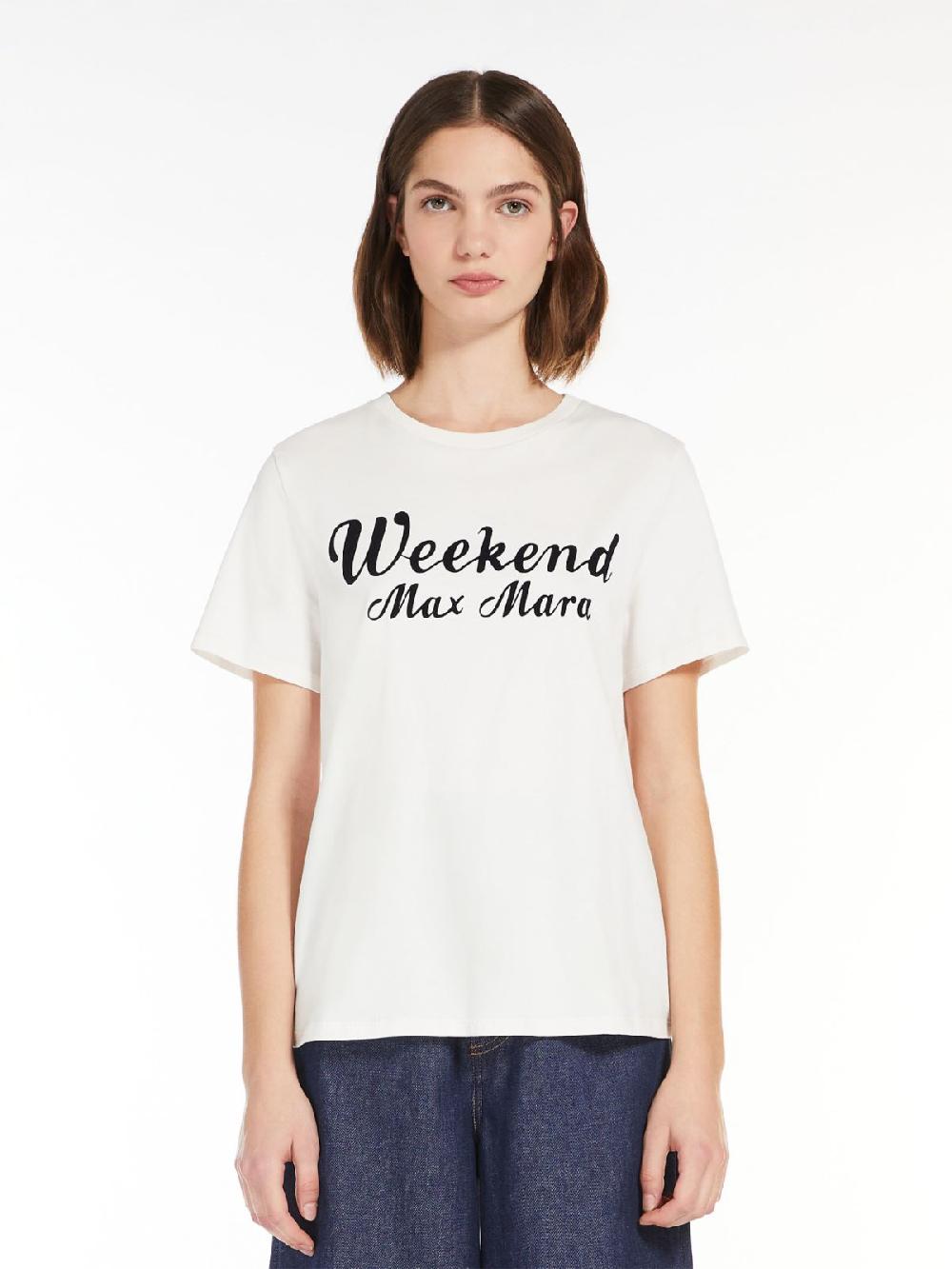 Weekend T-shirt in cotone con stampa Vendite Flash