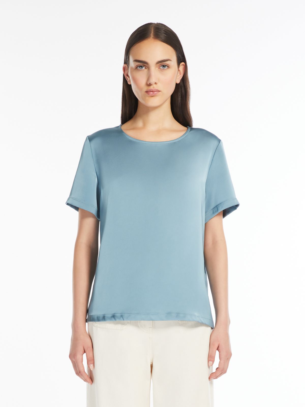 Weekend T-shirt in raso e jersey Nuova