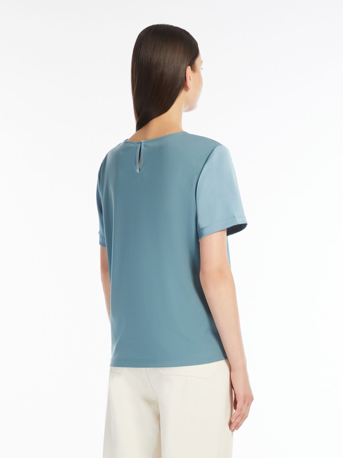 Weekend T-shirt in raso e jersey Nuova