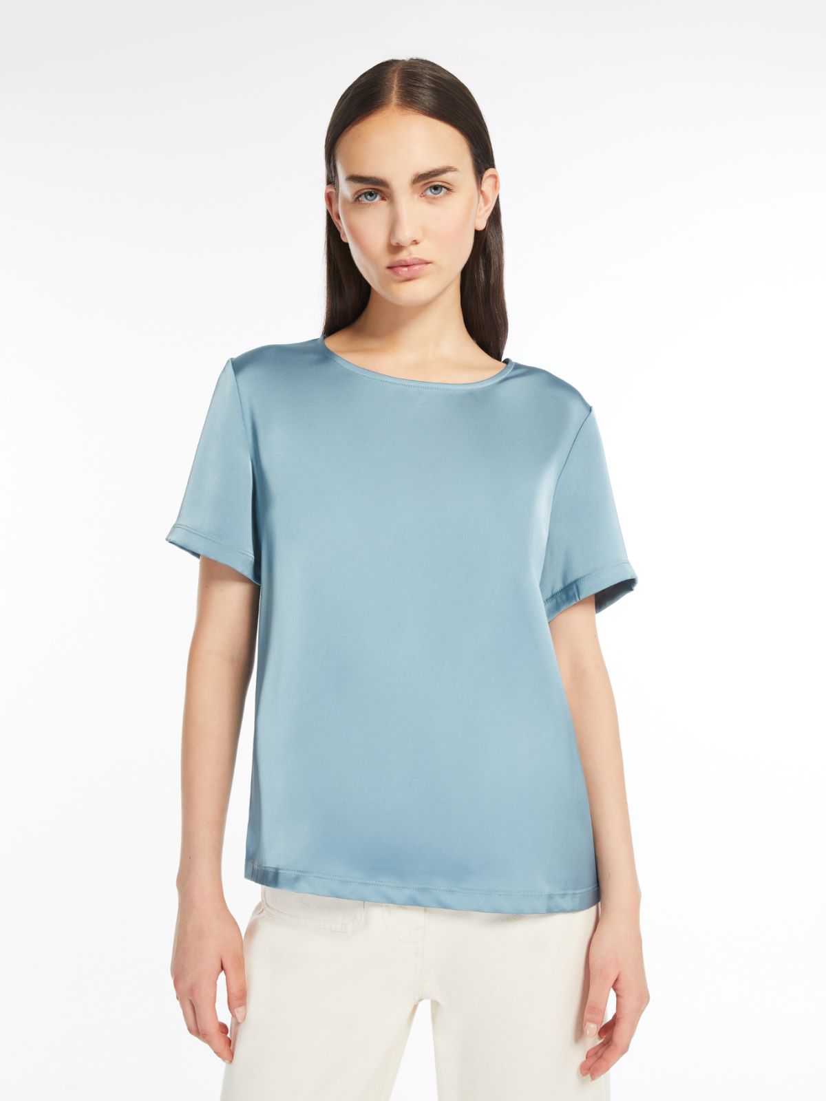 Weekend T-shirt in raso e jersey Nuova