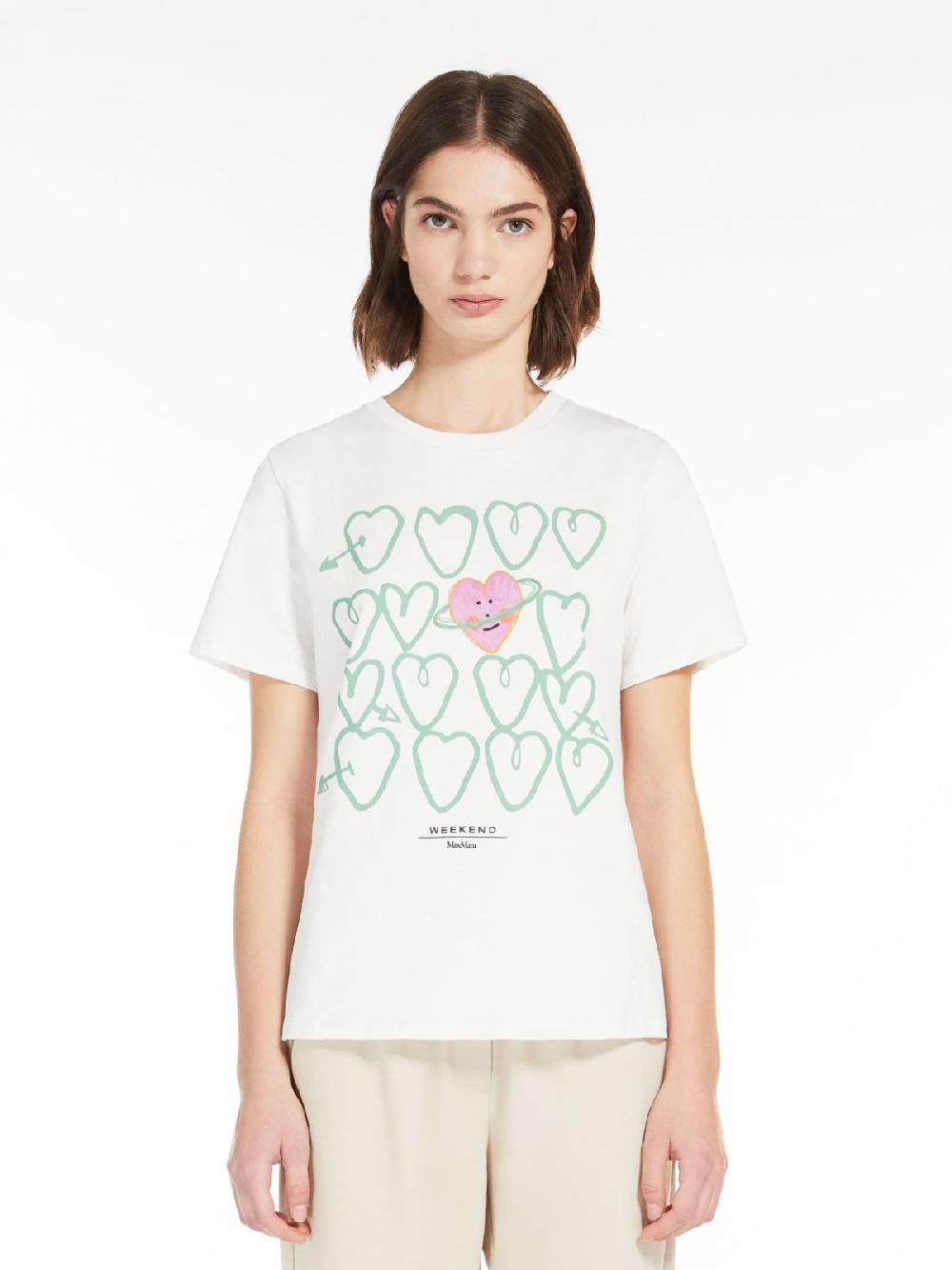 Weekend T-shirt in cotone con stampa Nuovo