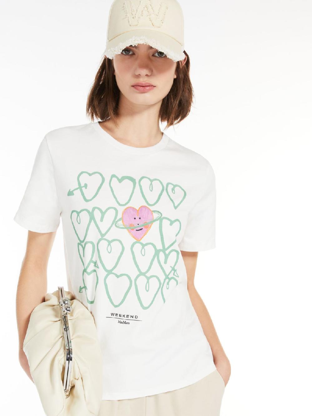 Weekend T-shirt in cotone con stampa Nuovo