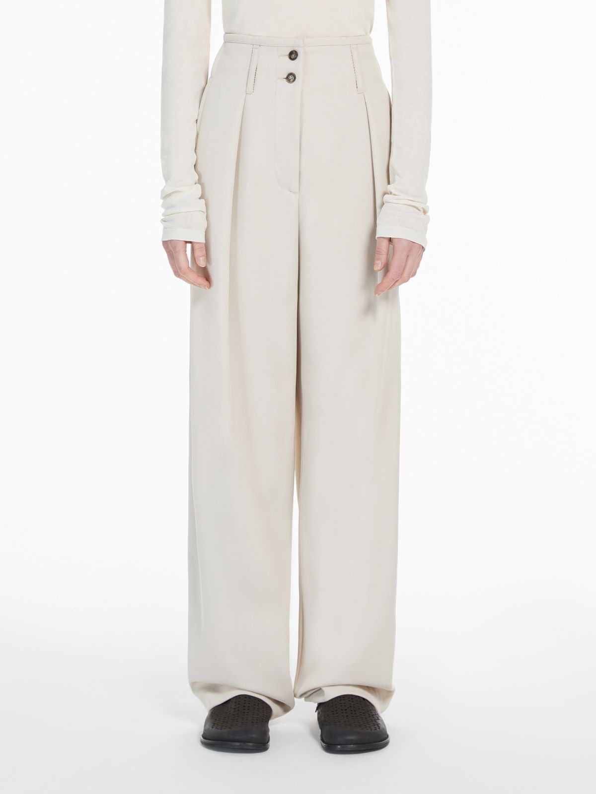 Weekend Pantalone ampio in mista lana Qualità Garantita