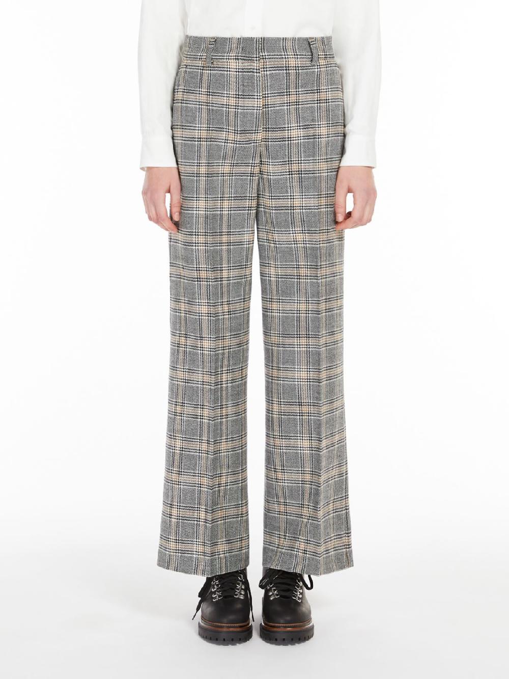 Weekend Pantalone palazzo in tela di lana Promozione