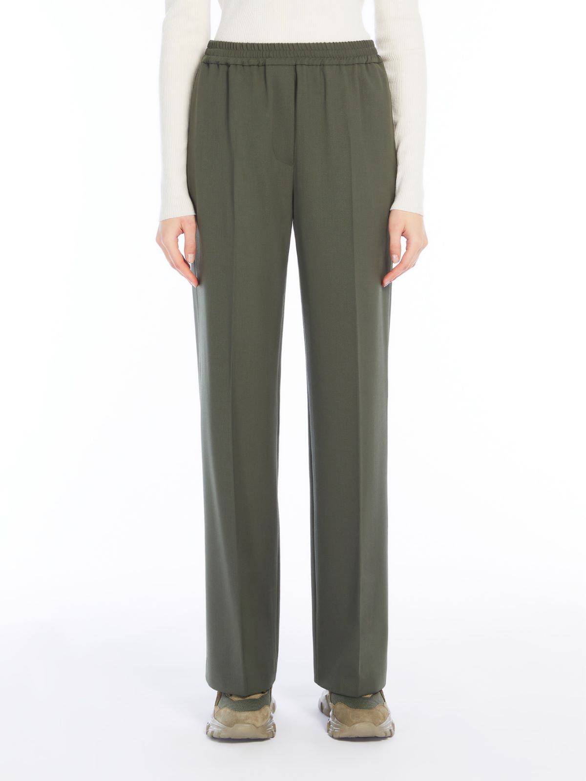 Weekend Pantalone in gabardina di lana Consegna Veloce