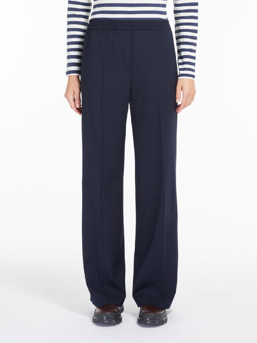 Weekend Pantalone in gabardina di lana Saldi Di Fabbrica