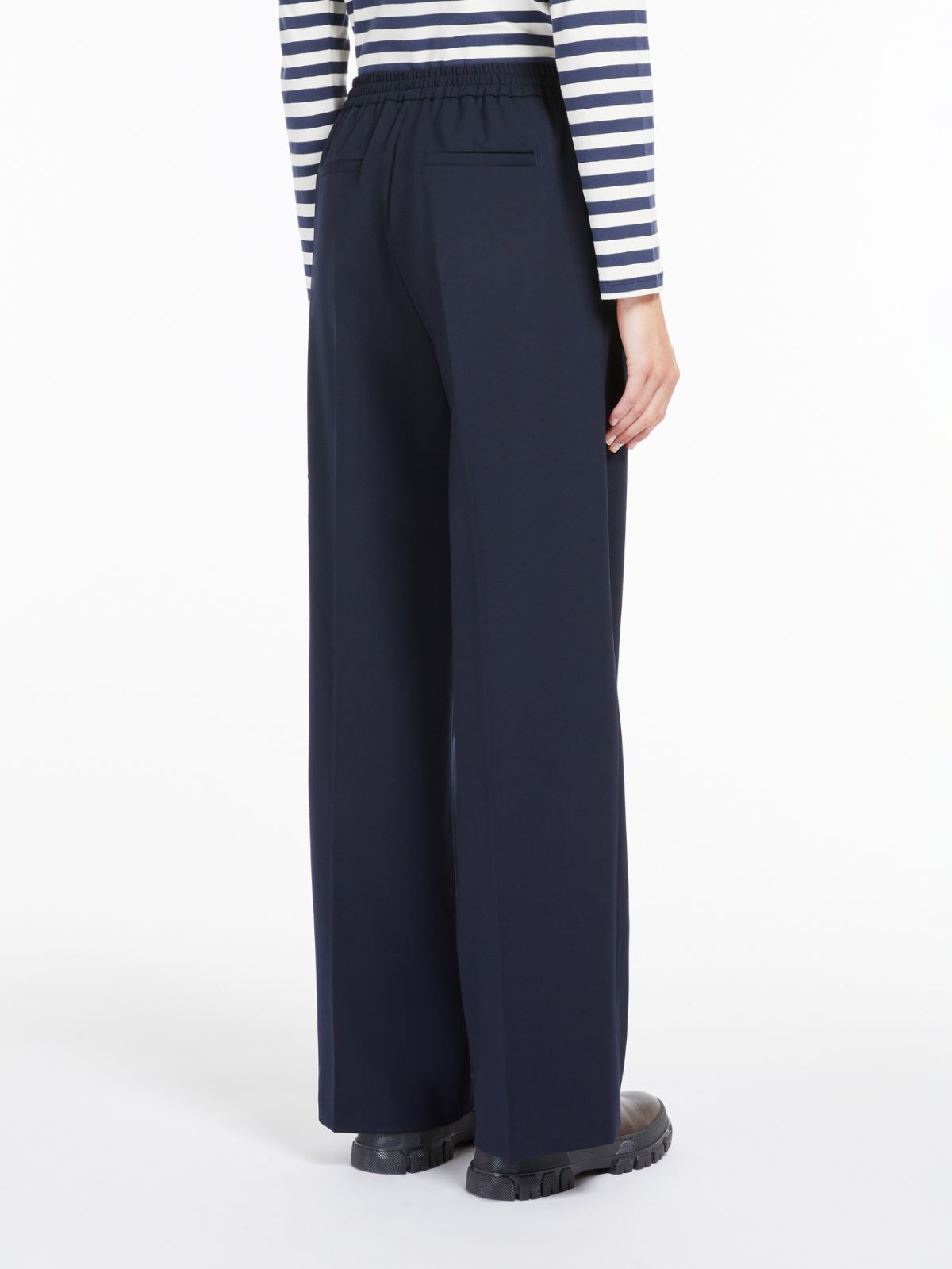 Weekend Pantalone in gabardina di lana Saldi Di Fabbrica