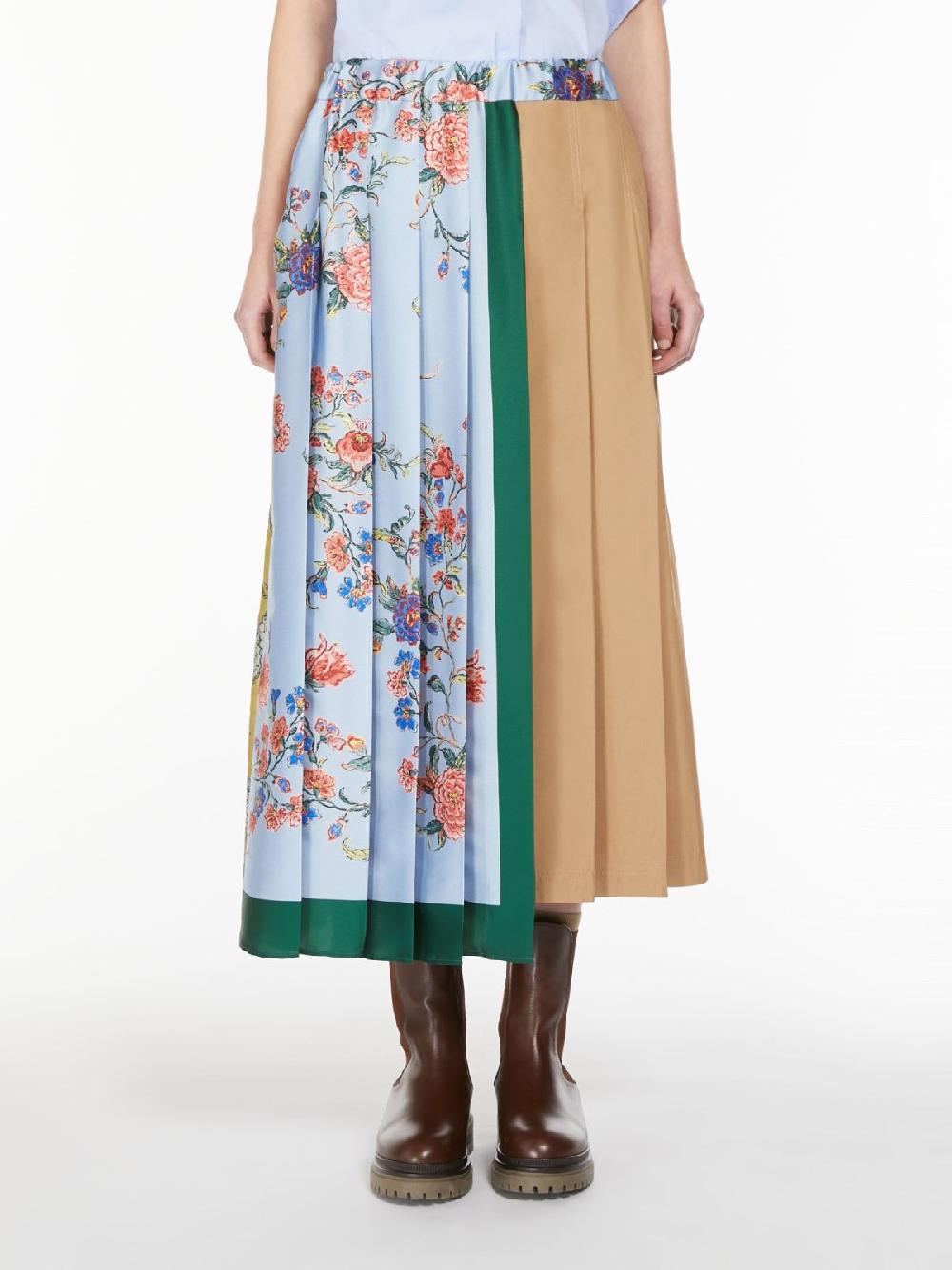 Weekend Gonna midi in tela e twill stampato Presa