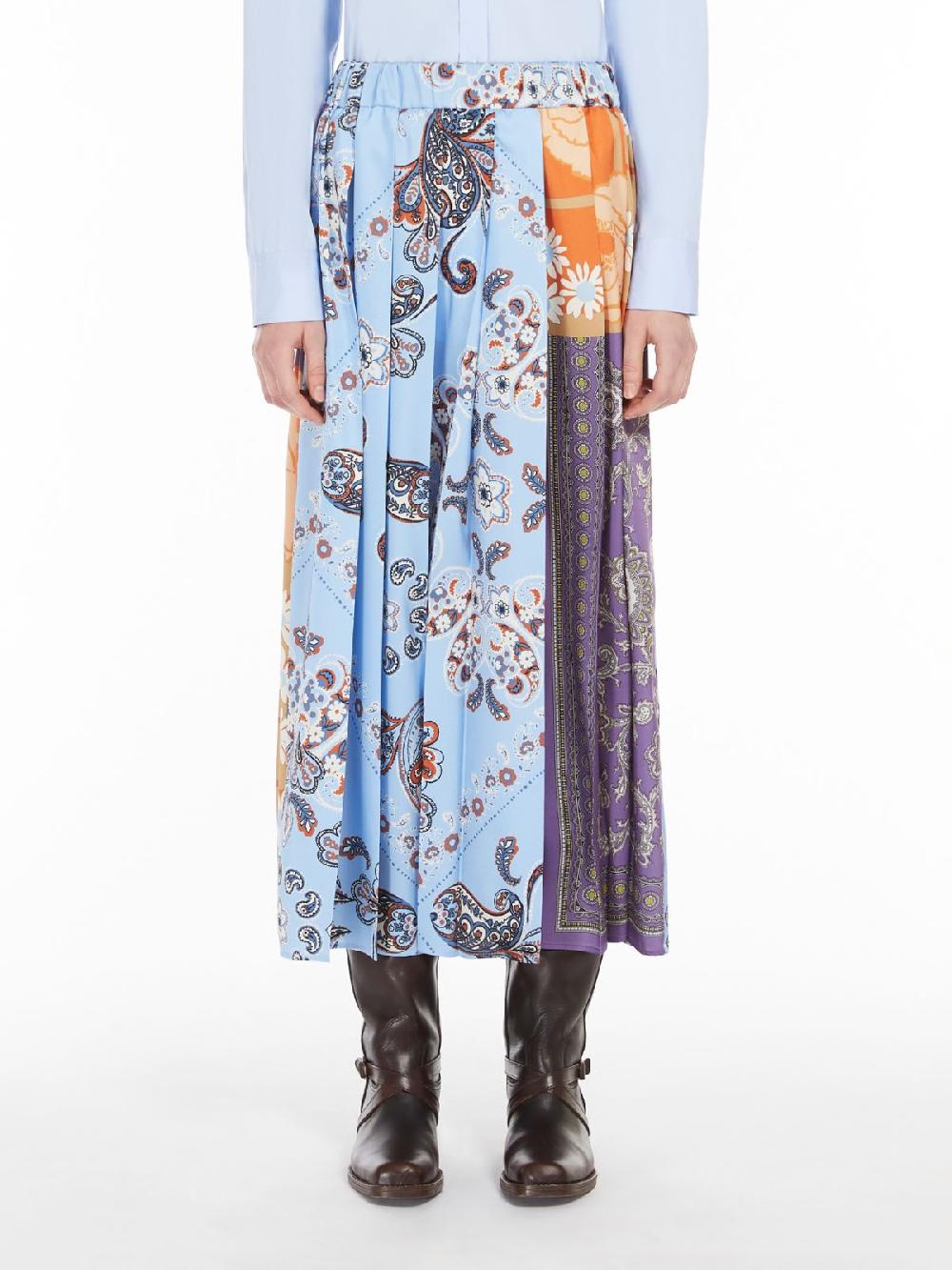 Weekend Gonna a pieghe in twill stampato Shopping online