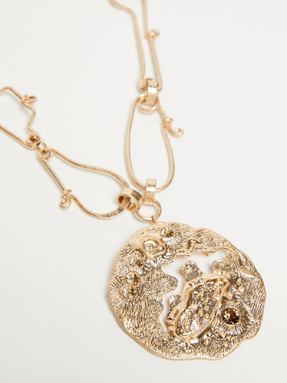 Weekend Collana in metallo con spilla Nuova