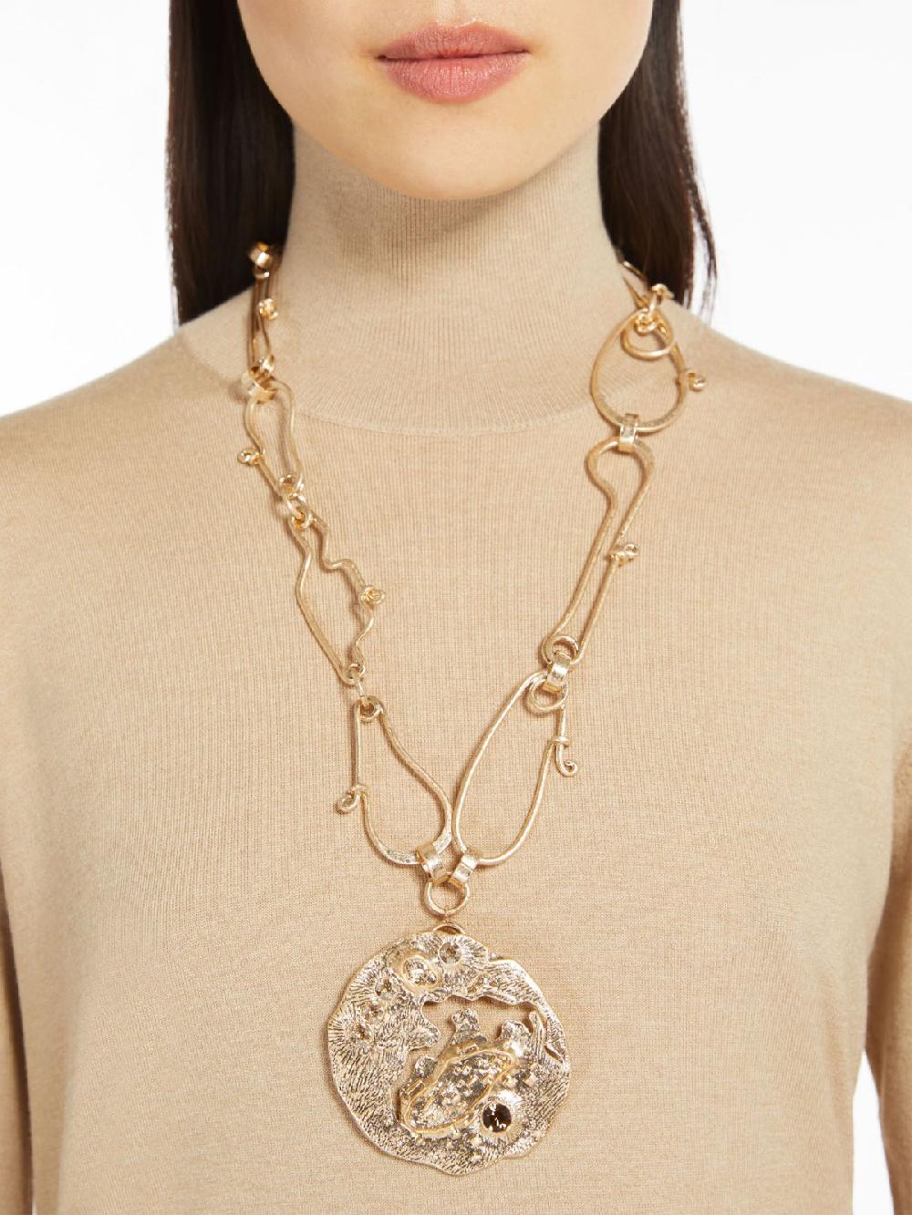 Weekend Collana in metallo con spilla Nuova