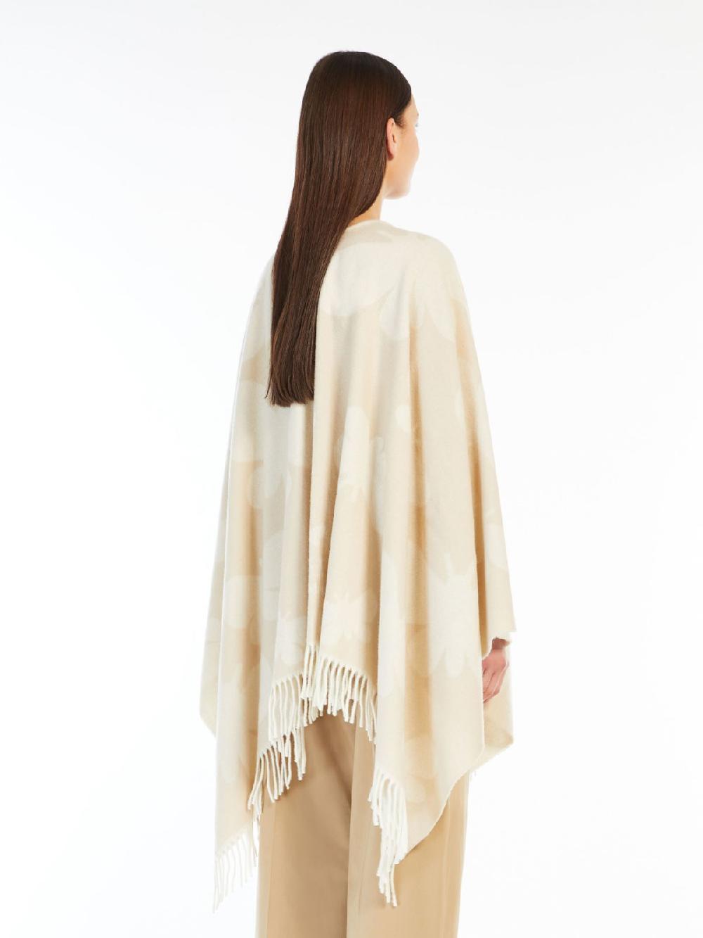 Weekend Poncho in lana jacquard Novità