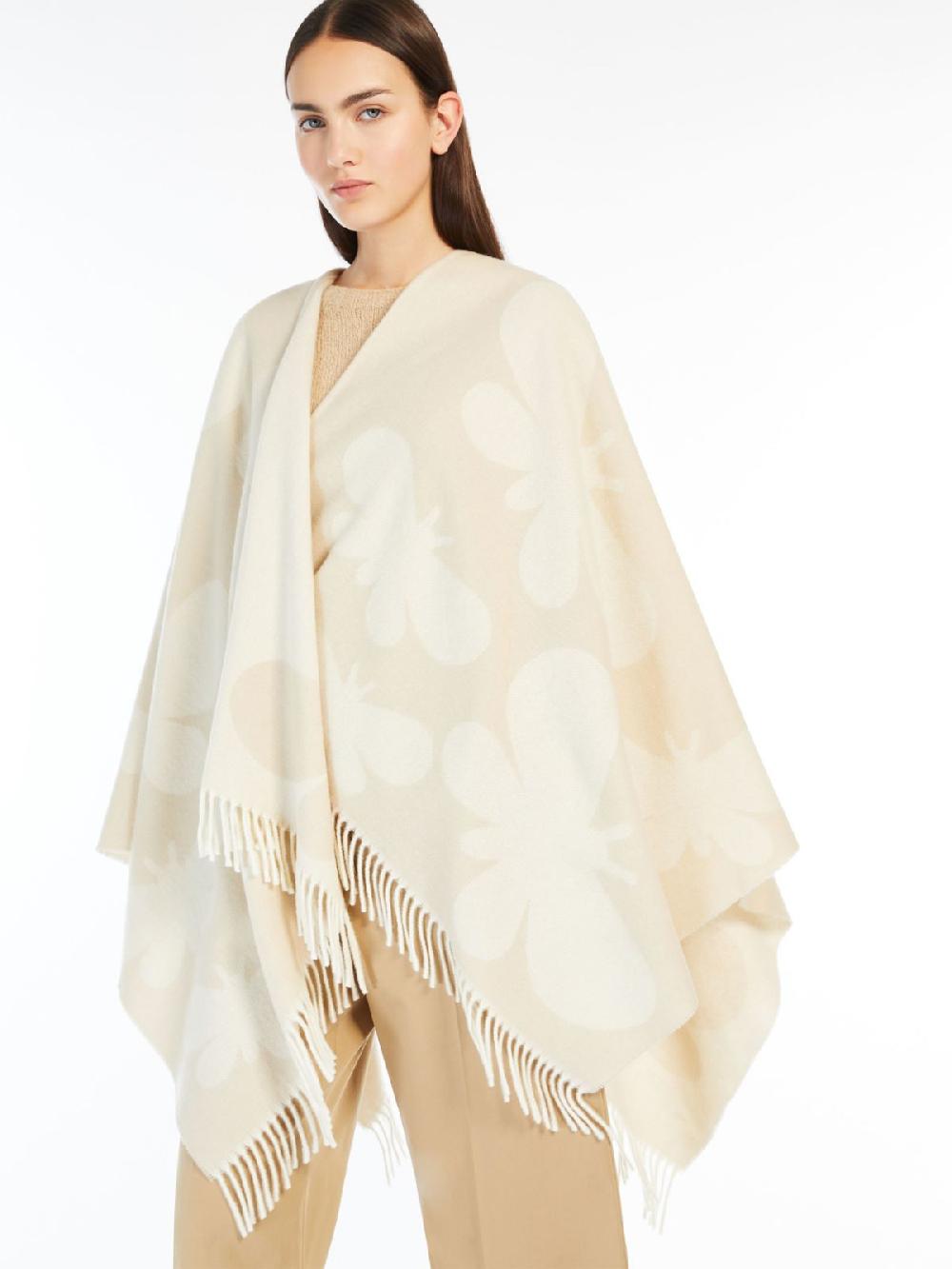 Weekend Poncho in lana jacquard Novità