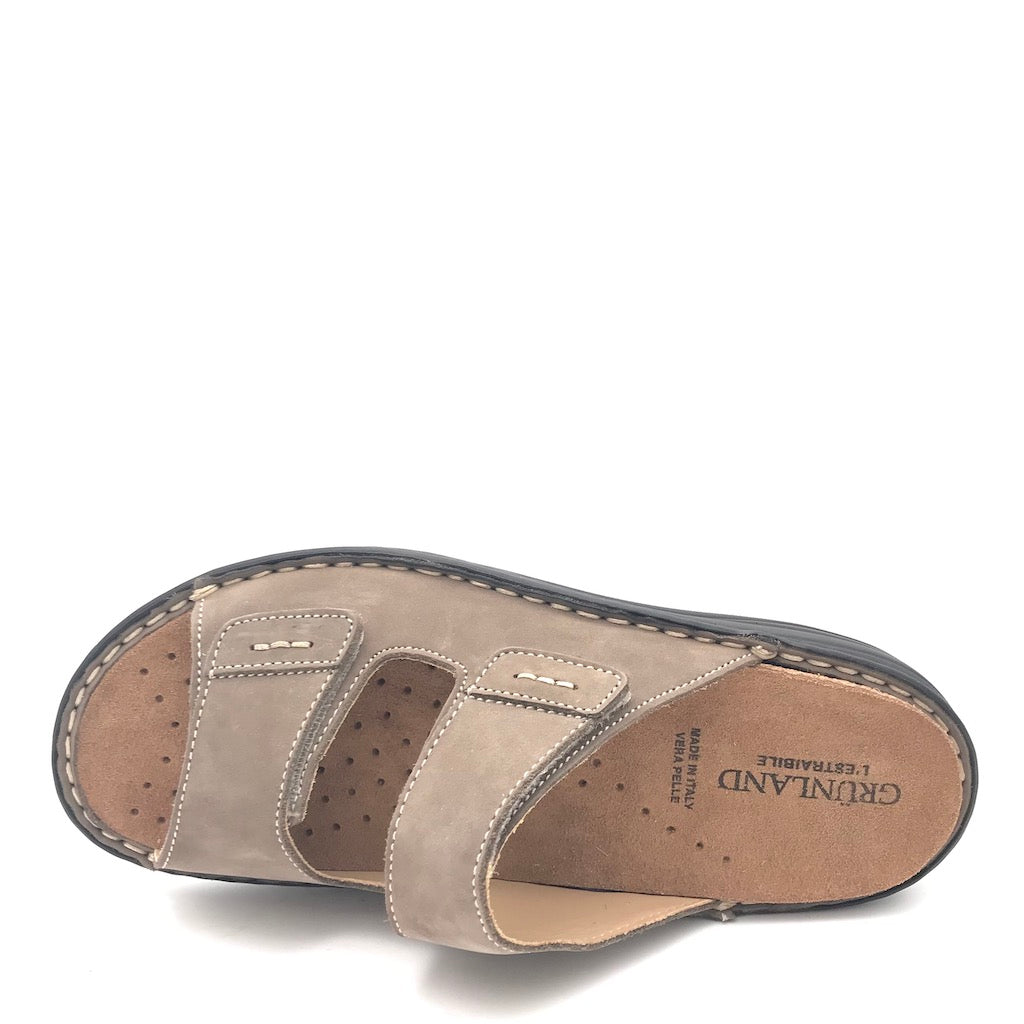 Zulian Calzature Ciabatta Lino kaki Saldi Di Fabbrica