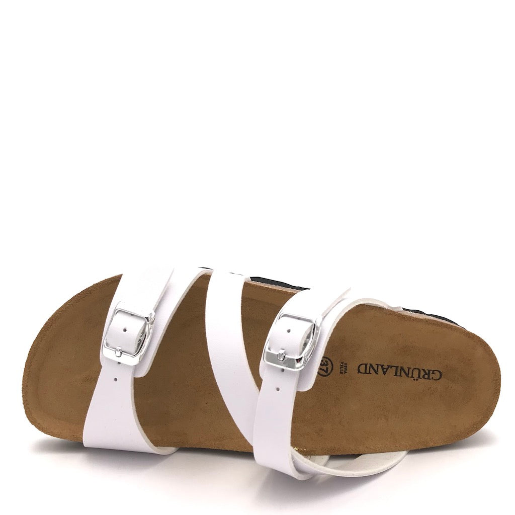 Zulian Calzature Ciabatta Sara fascia incrociata bianca 2025