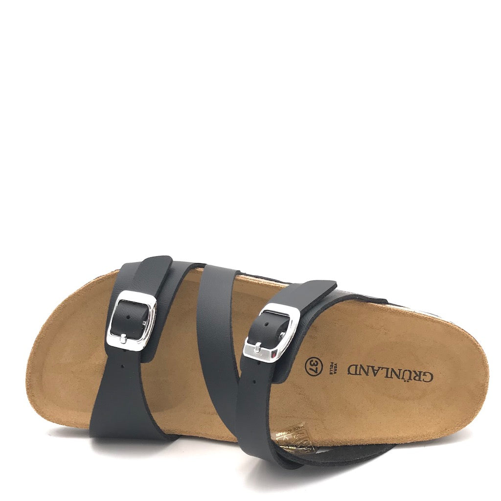Zulian Calzature Ciabatta Sara fascia incrociata nera Soddisfazione Garantita