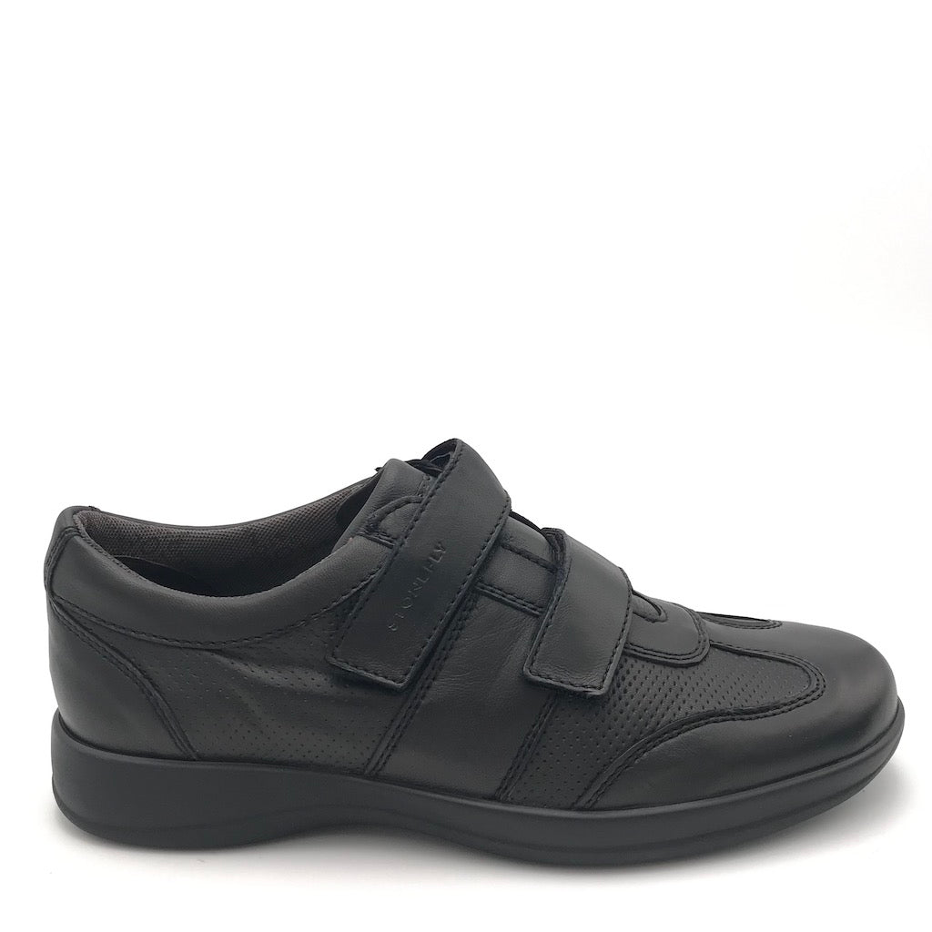 Zulian Calzature Scarpa strappo Season in nappa nera In Vendita