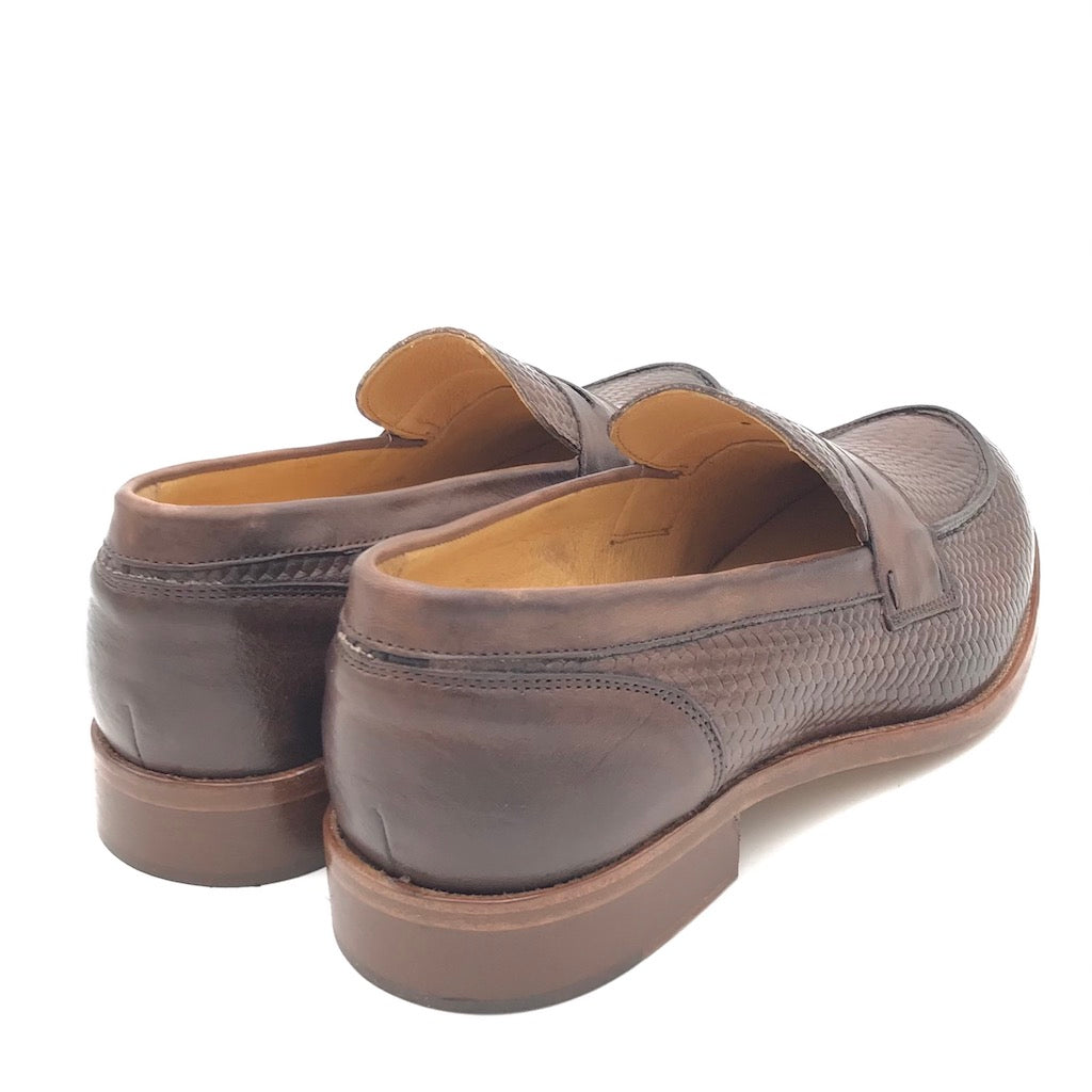 Zulian Calzature Mocassino intrecciato fango Vendita Economica