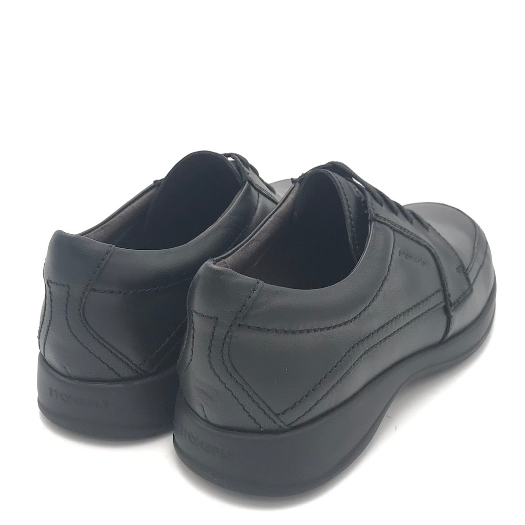 Zulian Calzature Scarpa Season allacciata in nappa nera In Saldo