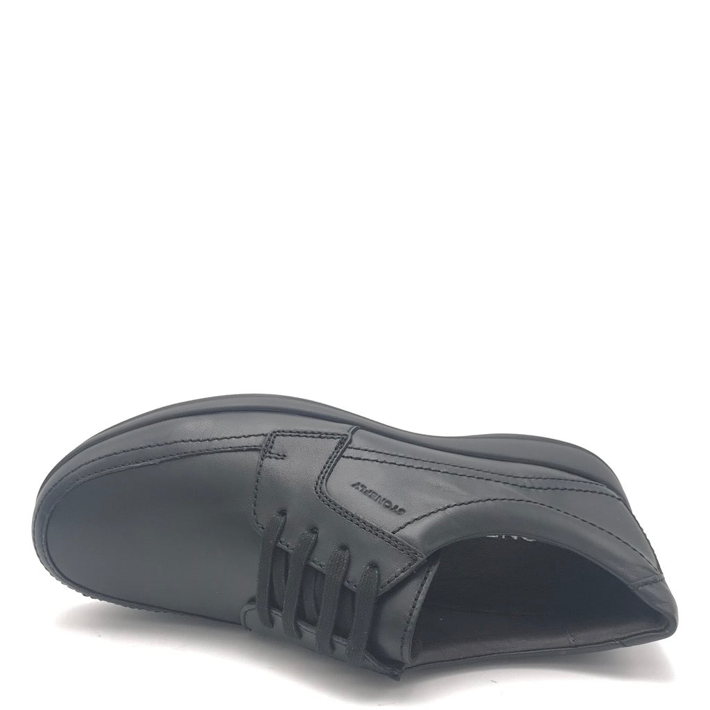 Zulian Calzature Scarpa Season allacciata in nappa nera In Saldo