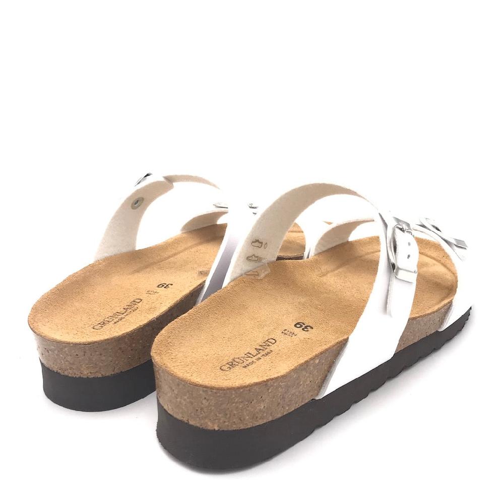 Zulian Calzature Ciabatta Hola doppia fibbia perla Nuovo