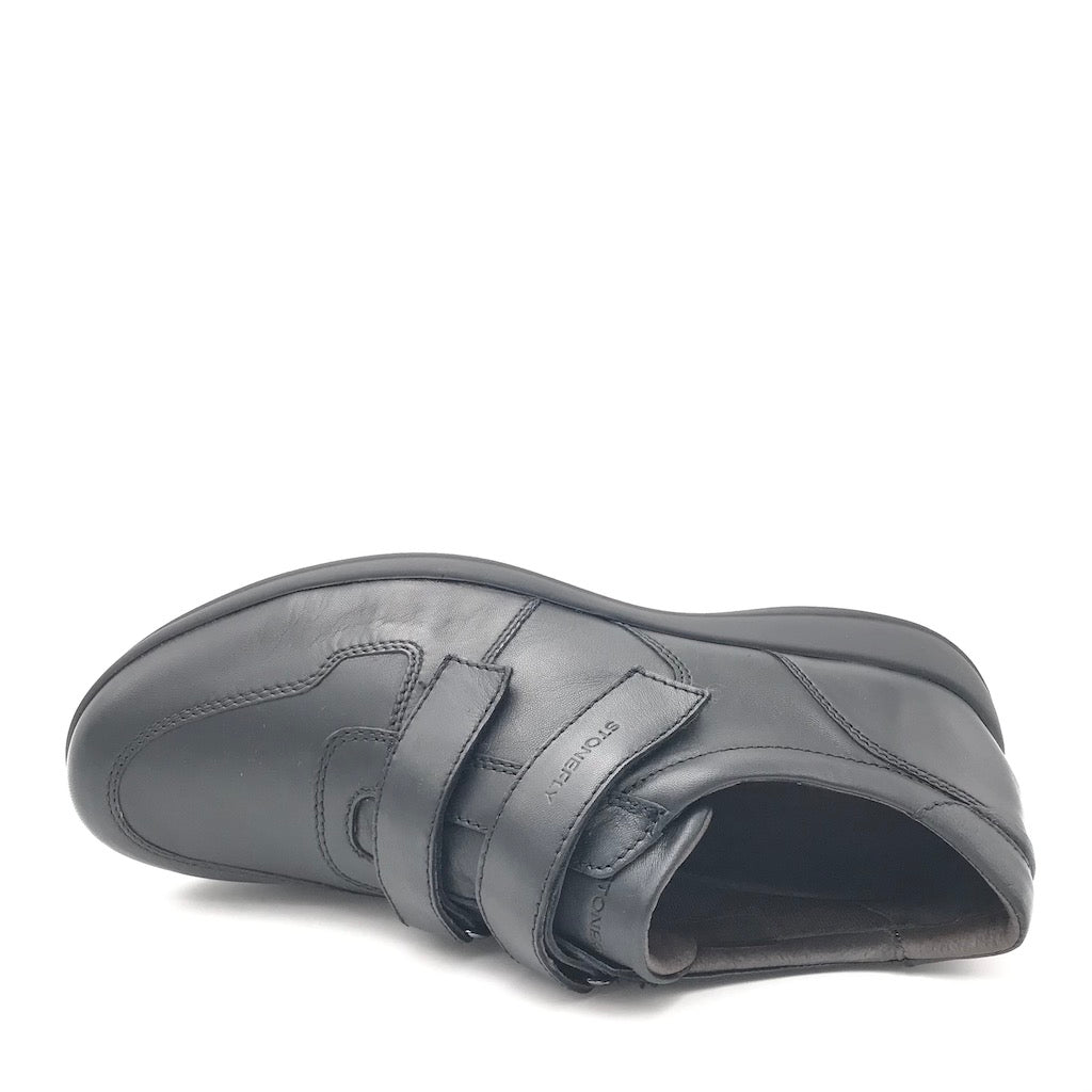 Zulian Calzature Scarpa strappo Season in nappa nera Sottocosto