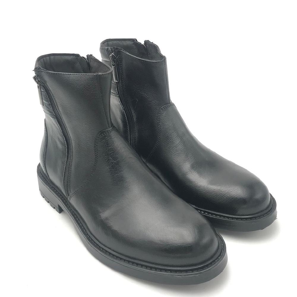 Zulian Calzature Stivaletto in pelle nera Offerte