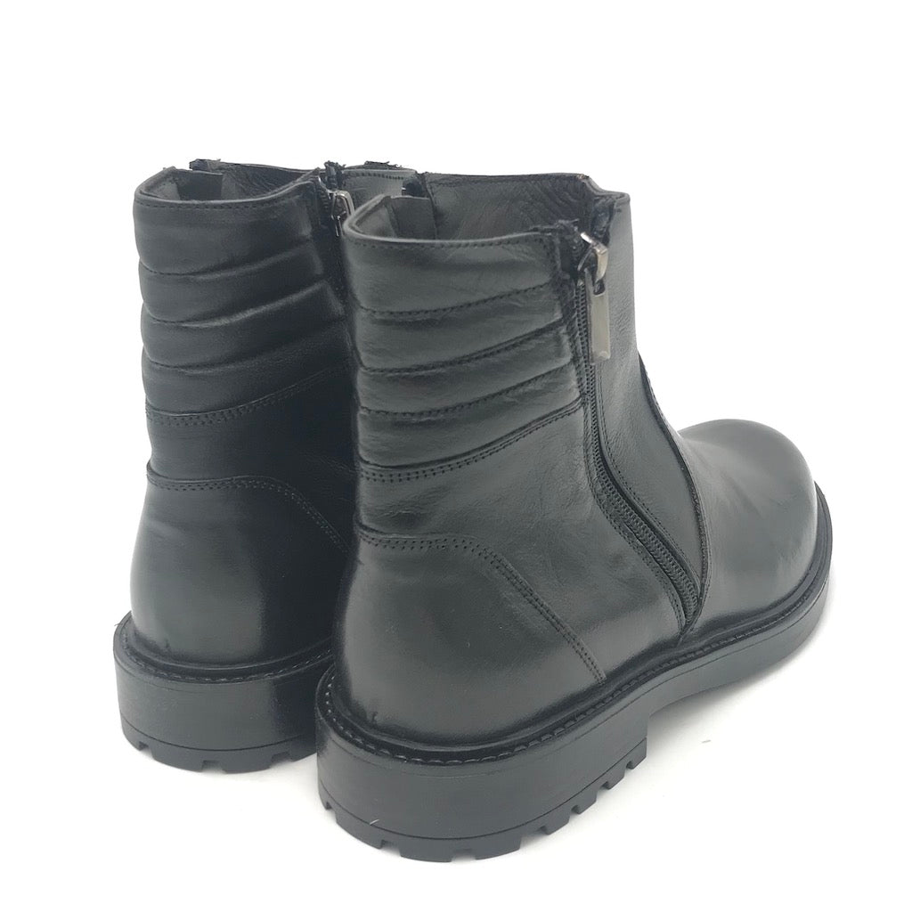 Zulian Calzature Stivaletto in pelle nera Offerte