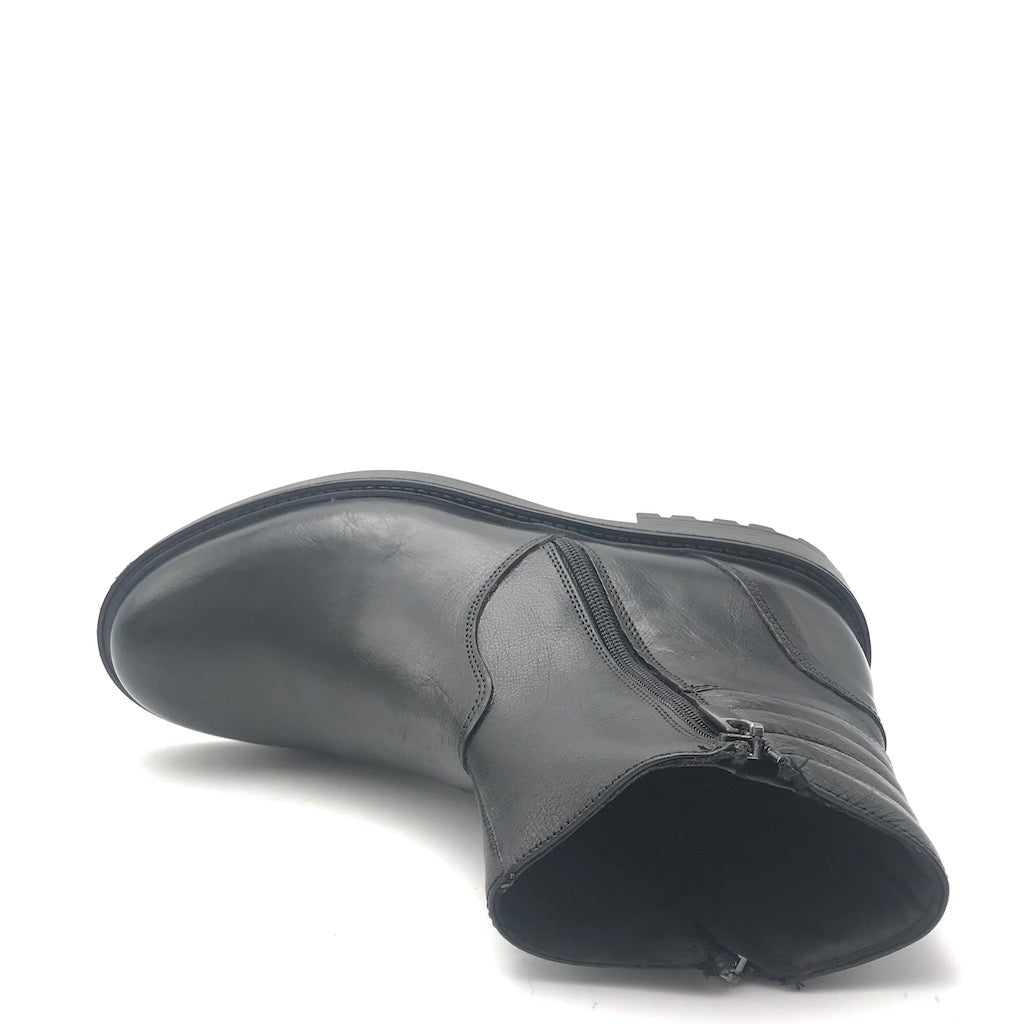 Zulian Calzature Stivaletto in pelle nera Offerte