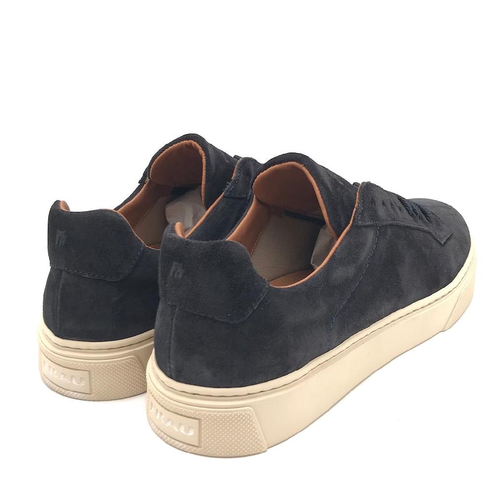 Zulian Calzature Sneakers in crosta blu Vendita Economica
