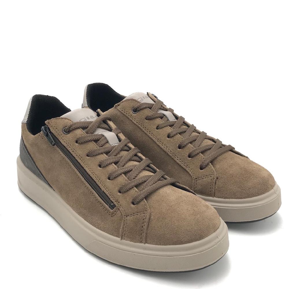 Zulian Calzature Sneakers Sten sesamo-antracite Saldi Di Fabbrica