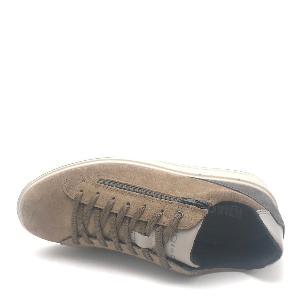Zulian Calzature Sneakers Sten sesamo-antracite Saldi Di Fabbrica