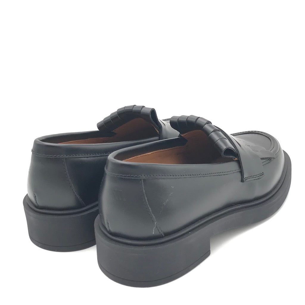 Zulian Calzature Mocassino college frangia in pelle nera 2025