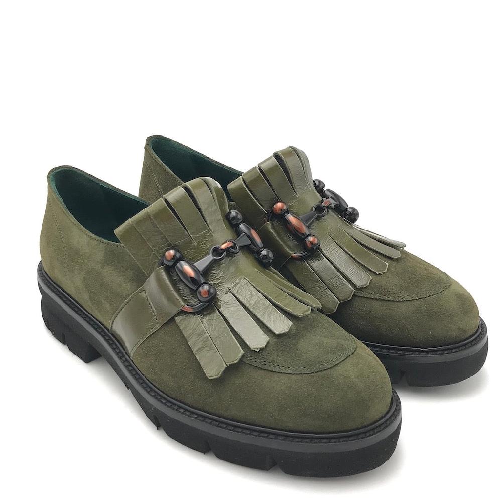 Zulian Calzature Mocassino in camoscio verde bosco Acquista Ora