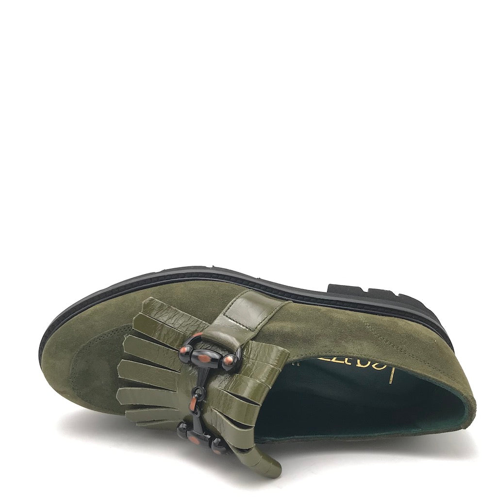 Zulian Calzature Mocassino in camoscio verde bosco Acquista Ora