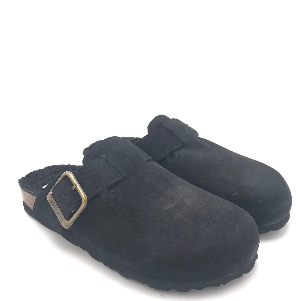 Zulian Calzature Ciabatta Sara shearling nero Qualità
