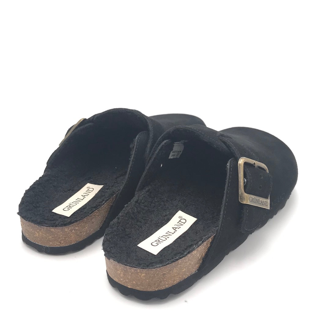Zulian Calzature Ciabatta Sara shearling nero Qualità