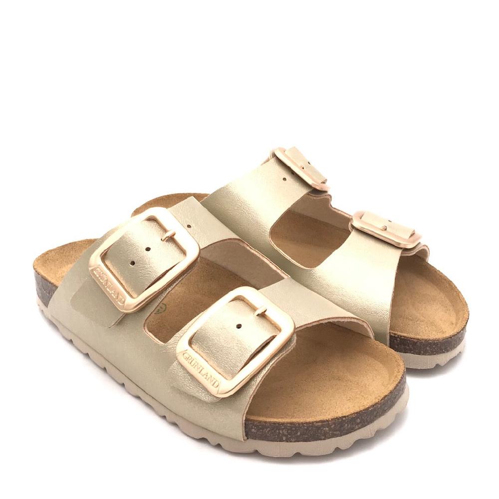 Zulian Calzature Ciabatta Sara doppia fibbia platino Fino Al -60%