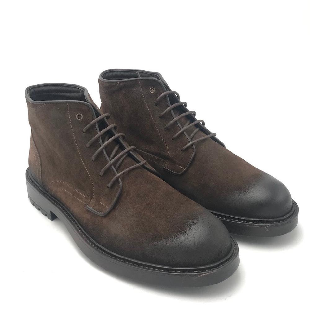 Zulian Calzature Stivaletto in crosta anticata terra Negozio