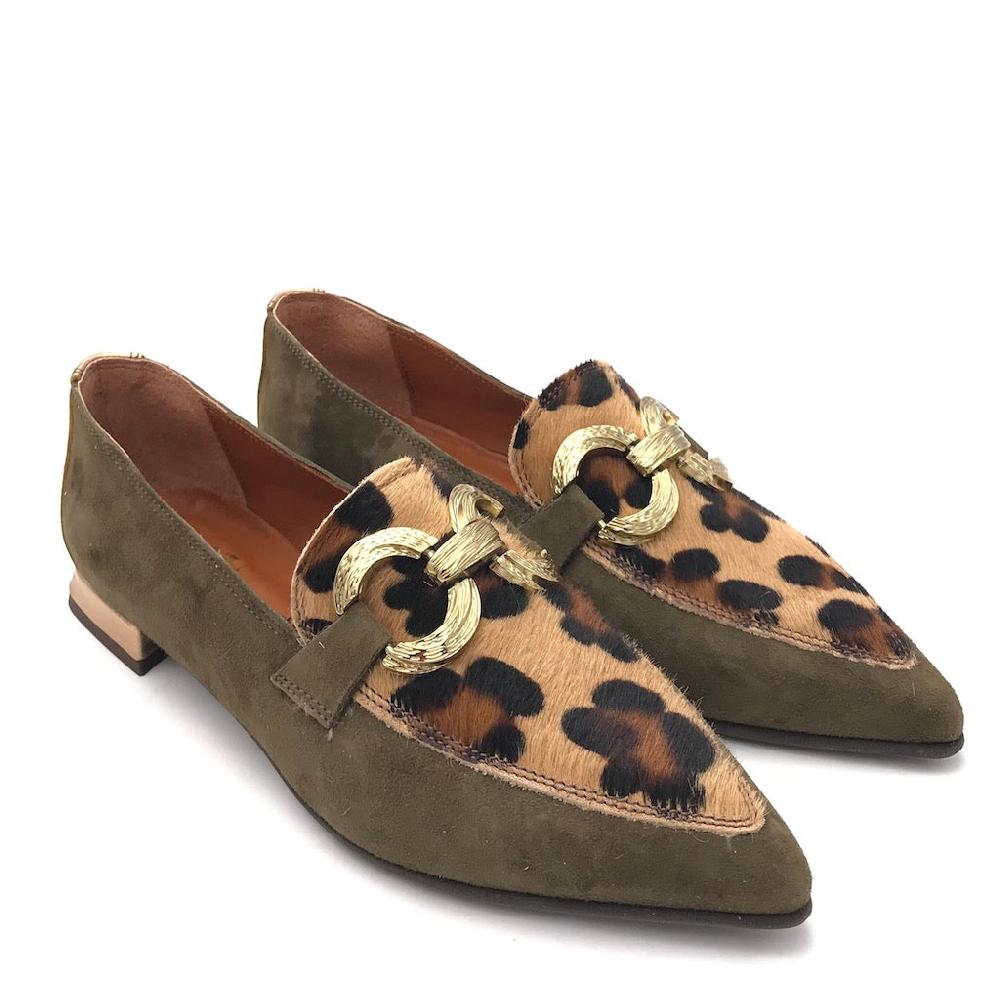 Zulian Calzature Mocassino macula leo verde Shopping Online