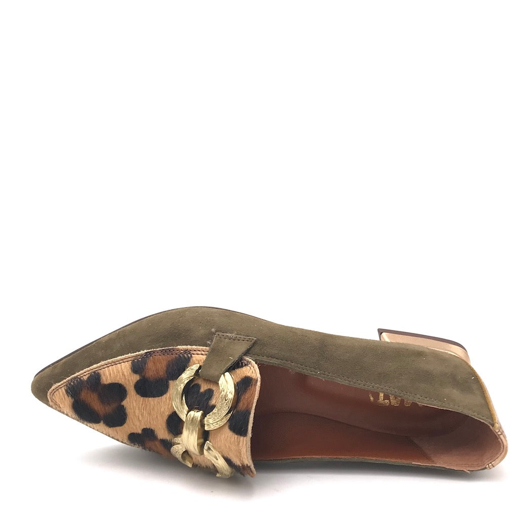 Zulian Calzature Mocassino macula leo verde Shopping Online