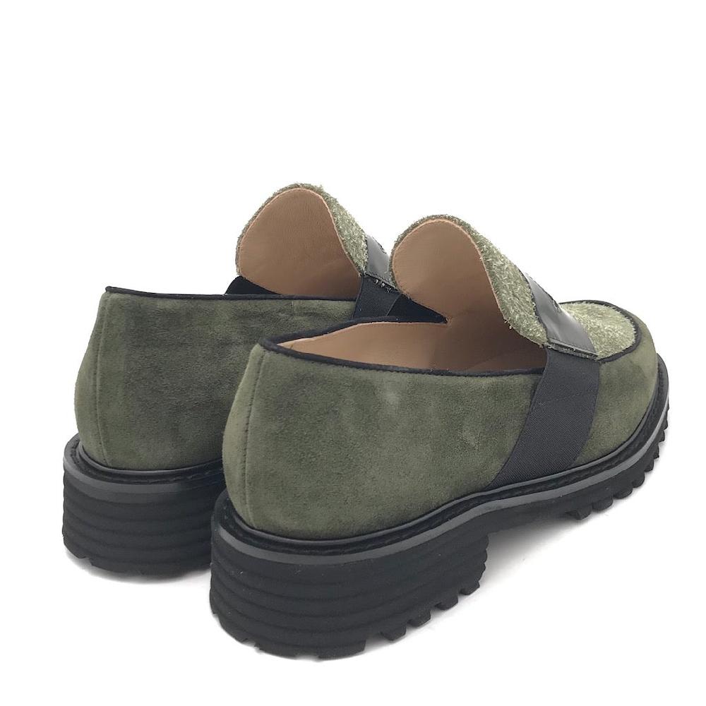 Zulian Calzature Mocassino Lina verde Affare Del Giorno